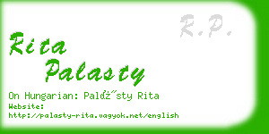 rita palasty business card